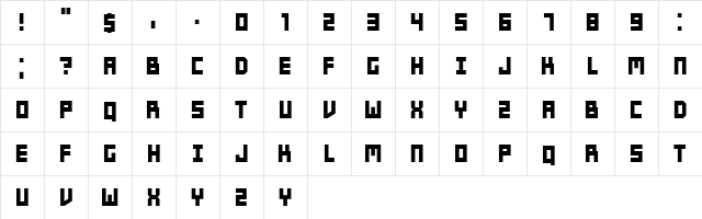 Players Regular  glyph index