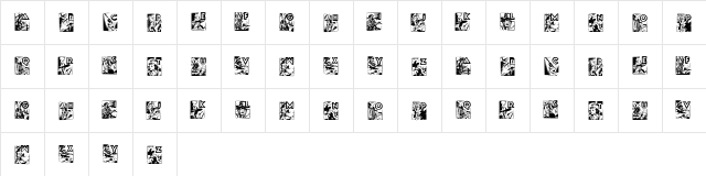 JMH Rodeo Caps3 Regular  glyph index