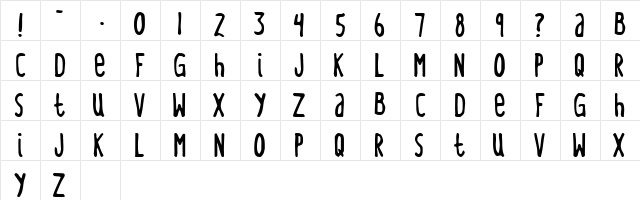 GenericFont Oral Expulsive  glyph index