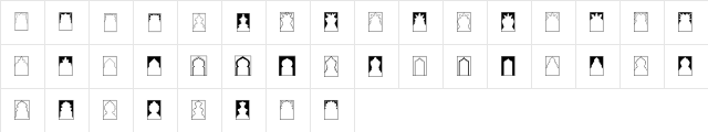 FS Islamic Arches Normal  glyph index
