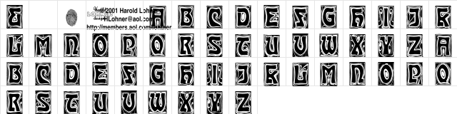 Carmen Caps Regular  glyph index