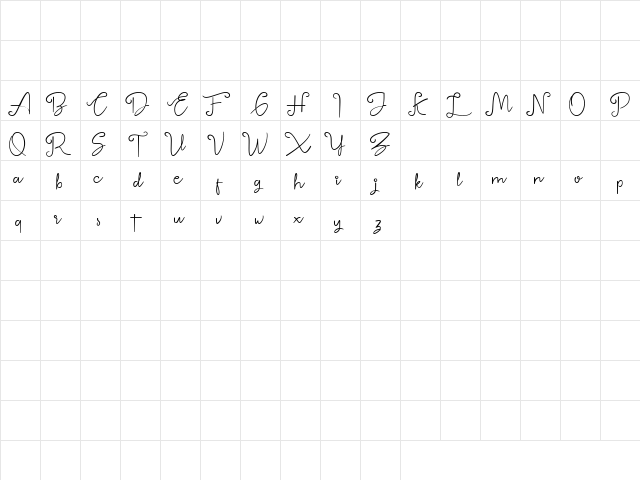 betterlyne Regular  glyph index