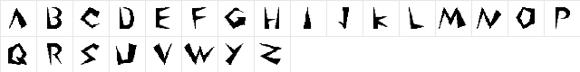 Fangs 2 Regular  glyph index