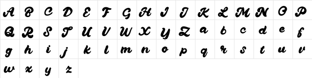 Quanty FREE Regular  glyph index