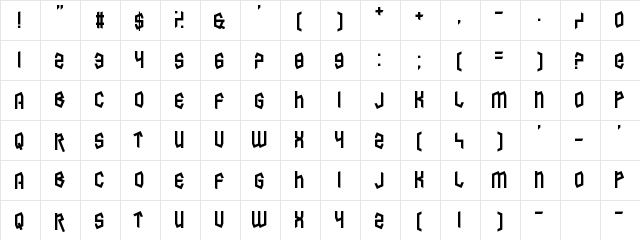 Destination Mercury Regular  glyph index