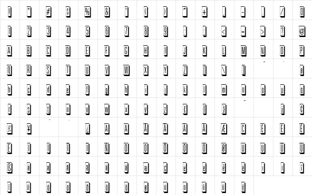 Framework Regular  glyph index