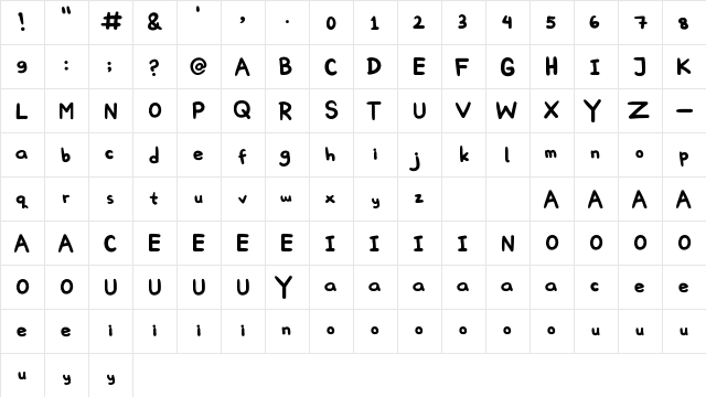 Cokobi Regular  glyph index