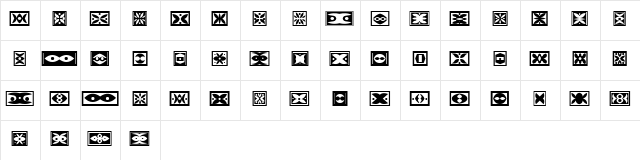 Ornament Borders Regular  glyph index