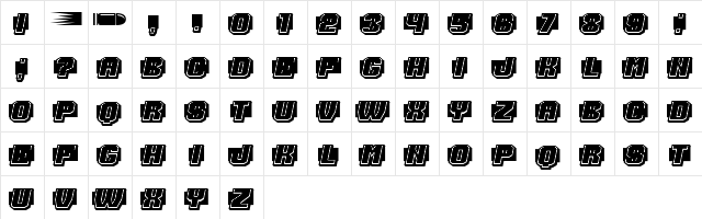 Shoot to Kill Filled Regular  glyph index