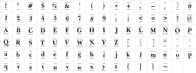 CK Boxed In Regular  glyph index