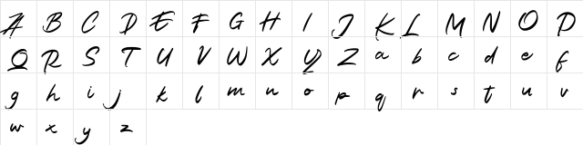 Alantis FREE Regular  glyph index