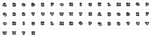Americans Regular  glyph index