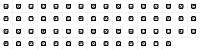 Retrospective Capitals 11 Regular  glyph index