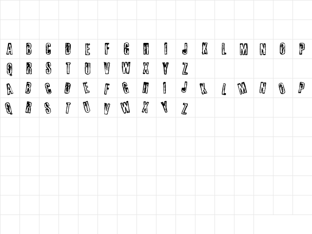 busseta Regular  glyph index