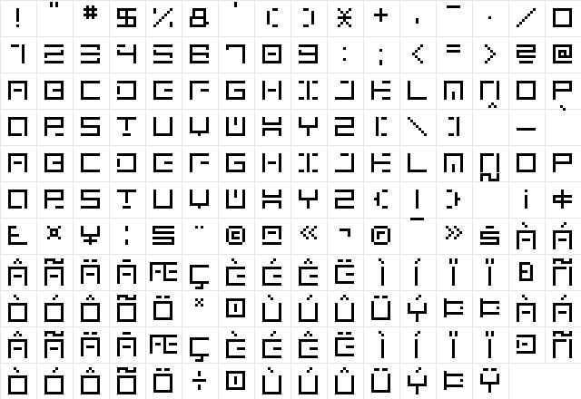 genown_v01 Regular  glyph index
