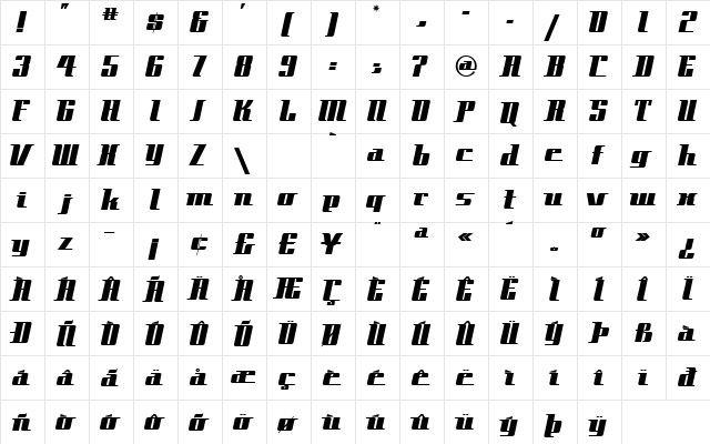 2 Cadet DNA Regular  glyph index
