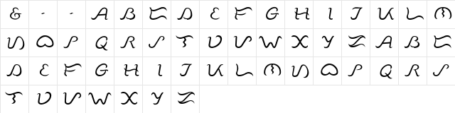 Tagalogika Regular  glyph index