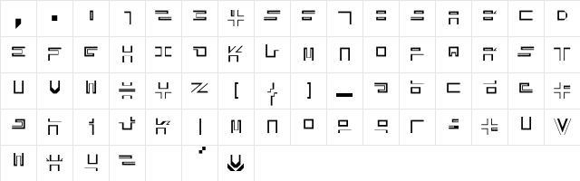 City-Habitation Medium  glyph index