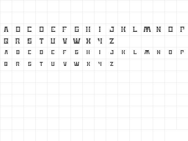 Zeppelin Regular  glyph index