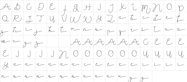 Jenoshark Feiya Demo Regular  glyph index