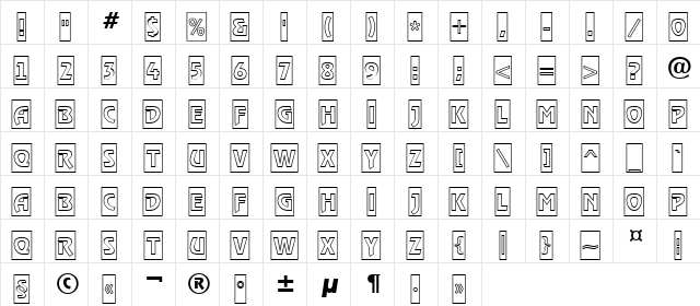 a_RewinderTitulCmOtl Regular  glyph index