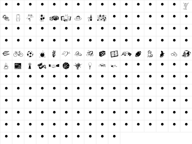 Milestones One MT Regular  glyph index