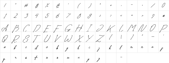 Mahadetty Regular  glyph index