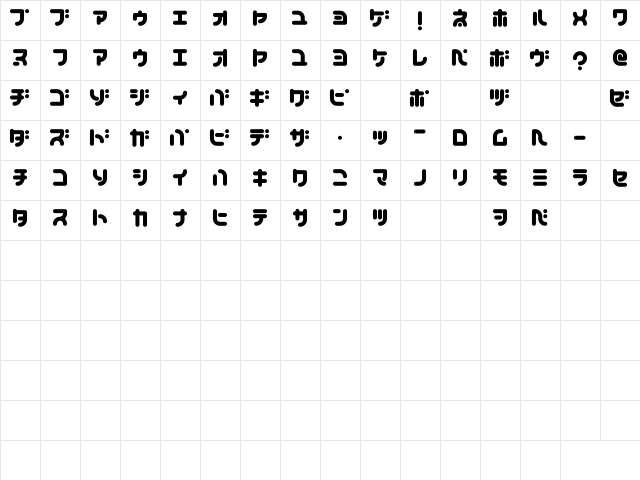 Teacher_K Regular  glyph index