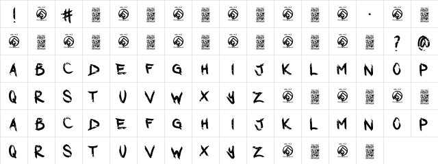 Dark Waters Regular  glyph index