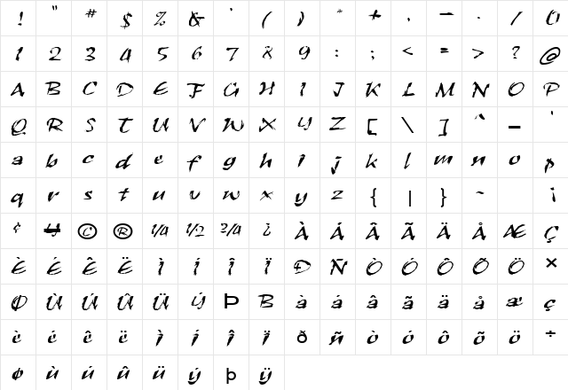 Scratch-Extended Normal  glyph index