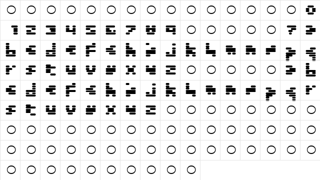 Invalid Regular  glyph index