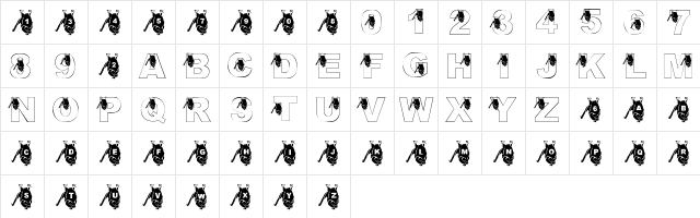 New Regular  glyph index