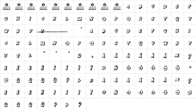 SIMPLICITY SHADOW PERSONAL USE Regular  glyph index