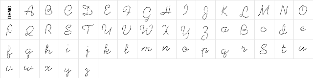 Beadwork Regular  glyph index