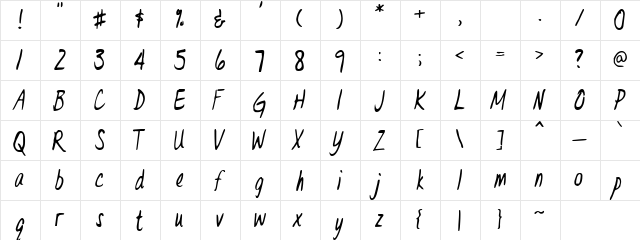 Adams Apple Regular  glyph index