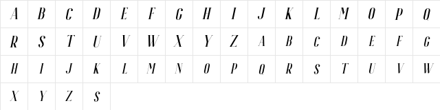 Espoir Serif Free Regular  glyph index