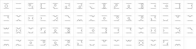 BPapeloigOpen Regular  glyph index