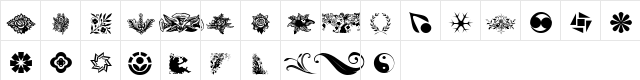 MixedBag Regular  glyph index