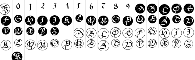 FracturiaSketchedCaps Regular  glyph index