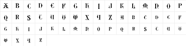 EasyLombardic Two Regular  glyph index