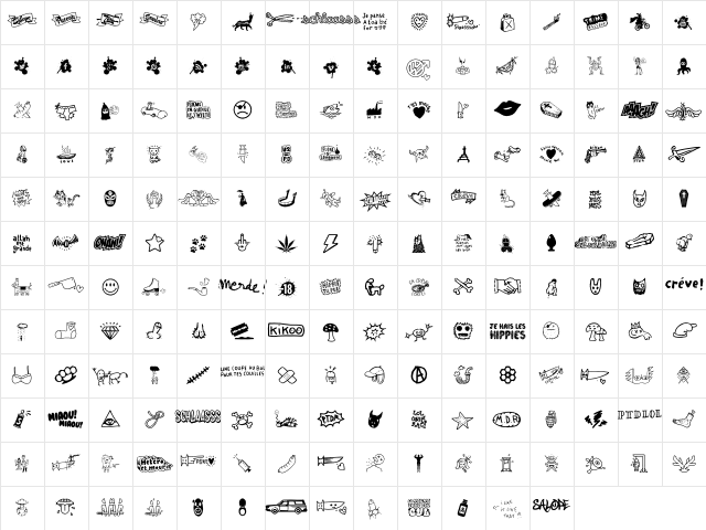 WC Schlaasss Classic normal  glyph index