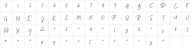 Lemonday Regular  glyph index