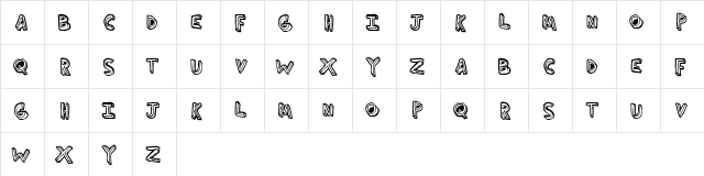 ThirdHand Regular  glyph index