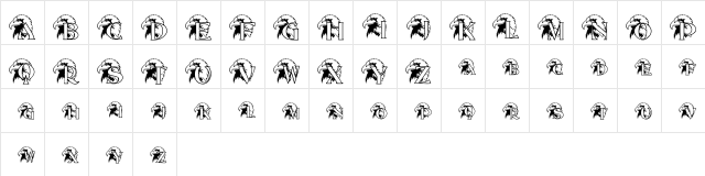 JNK GOUSA Regular  glyph index