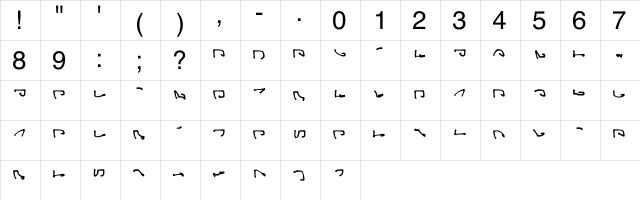 wollek Regular  glyph index