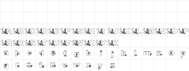 Fun Toons Regular  glyph index