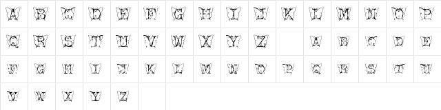 KFB Regular  glyph index