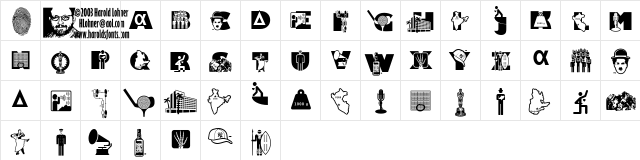 Alpha Bravo Regular  glyph index