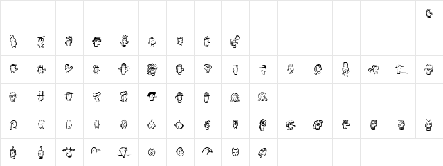 Insidest Regular  glyph index