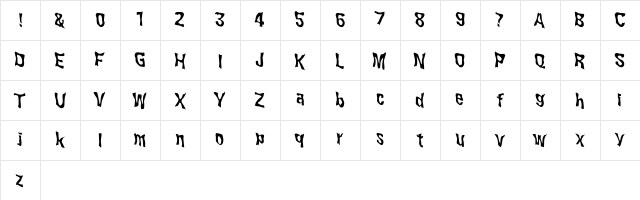 WILD2 Ghixm NC Regular  glyph index